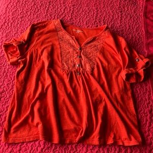 Soft red t-shirt petite XL women’s top